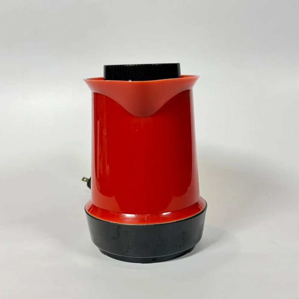 Vintage West Bend 5 Cup Electric Hot Pot Retro Red Black Model 53505 Works
